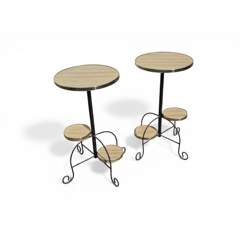 Pair of Mid-Century Wrought Iron Plant Stands | FurniCape