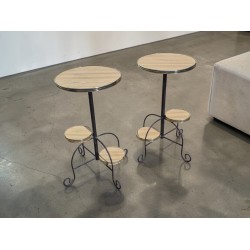 Pair of Mid-Century Wrought Iron Plant Stands | FurniCape