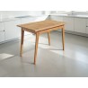 Mid-Century Scandinavian Style Solid Wood Dining Table with Tapered Legs | FurniCape