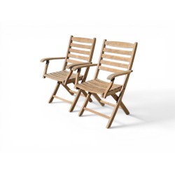 Pair of Solid Teak Foldable...