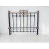 Antique Brass and Black Double Bed Headboard | FurniCape
