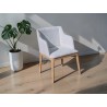 Solid Oak Frame Chair with Bouclé Fabric Upholstery | FurniCape