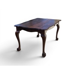 Mid-Century Six Seater Solid Imbuia Ball and Claw Dining Table | FurniCape
