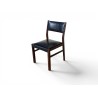 Set of Six Mid-Century Dining Chairs with Black Vinyl Upholstery | FurniCape