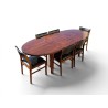 Mid-Century 6 to 8 Seater Extendable Oval Dining Set | FurniCape