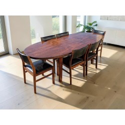Mid-Century 6 to 8 Seater Extendable Oval Dining Set | FurniCape