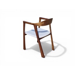 Bow Back Arm Chair with New Bouclé Fabric Upholstery | FurniCape