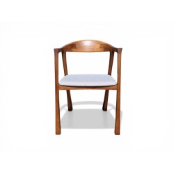 Bow Back Arm Chair with New Bouclé Fabric Upholstery | FurniCape