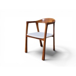 Bow Back Arm Chair with New Bouclé Fabric Upholstery | FurniCape