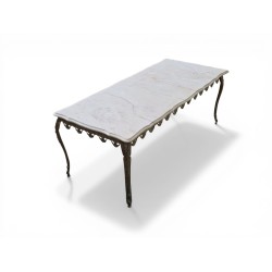 Vintage Italian Marble and Brass Coffee Table | FurniCape