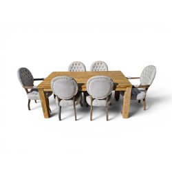 Dining Table with 8 Upholstered Chairs | FurniCape