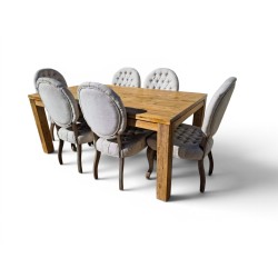Dining Table with 8 Upholstered Chairs | FurniCape