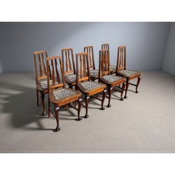 Set of 8 Mid-Century Ball and Claw Riempie Dining Chairs | FurniCape