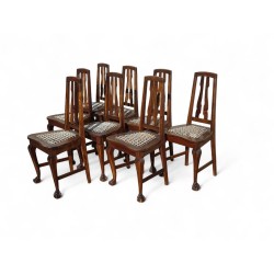 Set of 8 Mid-Century Ball and Claw Riempie Dining Chairs | FurniCape