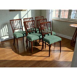 Set of 6 Mid-Century Imbuia Dining Chairs by EE Meyer for Binnehuis | FurniCape