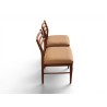 Pair of Mid-Century Retro Dining Chairs – Solid Wood Frame with Tan Vinyl Upholstered Seats | FurniCape