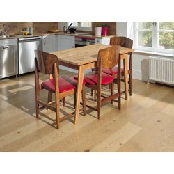 Mid-Century Scandinavian Style Solid Wood Dining Table with 3 Chairs | FurniCape