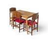Mid-Century Scandinavian Style Solid Wood Dining Table with 3 Chairs | FurniCape