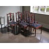 Set of 6 Imbuia Dining Chairs with Turned Legs | FurniCape