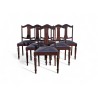 Set of 6 Imbuia Dining Chairs with Turned Legs | FurniCape