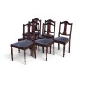 Set of 6 Imbuia Dining Chairs with Turned Legs | FurniCape