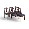 Set of 6 Imbuia Dining Chairs with Turned Legs | FurniCape