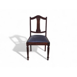 Set of 6 Imbuia Dining Chairs with Turned Legs | FurniCape