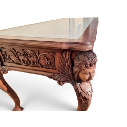Ornate Baroque Style Marble Top Server Console with 4 Drawers | FurniCape