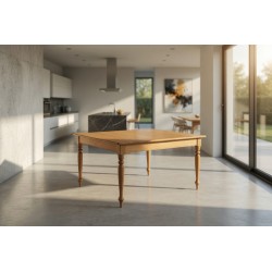 Large Solid Oak 8 Seater Dining Table with Classic Turned Legs | FurniCape