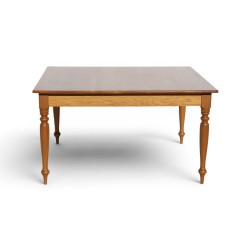 Large Solid Oak 8 Seater Dining Table with Classic Turned Legs | FurniCape