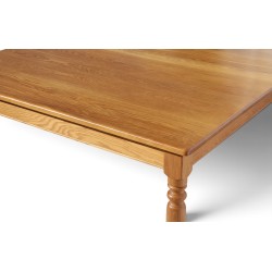 Large Solid Oak 8 Seater Dining Table with Classic Turned Legs | FurniCape