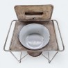 Metal Wash Stand with Enamel Wash Bowl | FurniCape