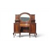 Stinkwood Sideboard Buffet with Bevelled Oval Mirror | FurniCape