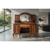 Stinkwood Sideboard Buffet with Bevelled Oval Mirror | FurniCape