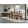 Set of 4 Solid Oak Spindle Back Dining Chairs with Kudu Leather Seats | FurniCape