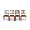 Set of 4 Solid Oak Spindle Back Dining Chairs with Kudu Leather Seats | FurniCape