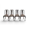 Set of 4 Mid Century Dining Room Chairs with Queen Anne Legs | FurniCape