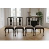 Set of 4 Mid Century Dining Room Chairs with Queen Anne Legs | FurniCape
