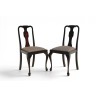 Set of 4 Mid Century Dining Room Chairs with Queen Anne Legs | FurniCape