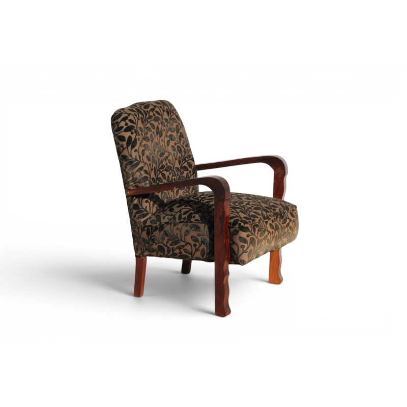 Vintage Art Deco Style Bow Arm Armchair | FurniCape