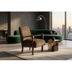 Vintage Art Deco Style Bow Arm Armchair | FurniCape