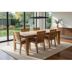 7 Piece Oak Extendable Marks and Spencer Sonoma Dining Room Suite | FurniCape