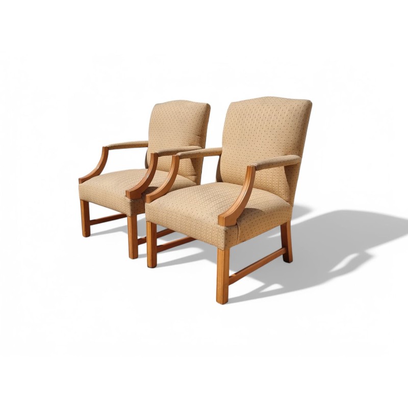 Chippendale Style Pair of Beechwood Armchairs | FurniCape