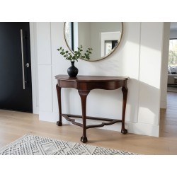 Antique Ball & Claw Half Moon Table | FurniCape