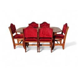 7 Piece 80’s 6–8 Seater Extendable Dining Room Suite | FurniCape