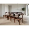 Set of 5 Mid-Century Dining Chairs with Original Brown Vinyl Upholstery | FurniCape