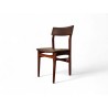 Set of 5 Mid-Century Dining Chairs with Original Brown Vinyl Upholstery | FurniCape