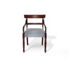 Vintage Imbuia Carver Chair with Pebble Blue Upholstery | FurniCape