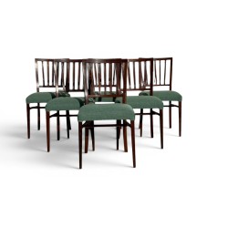 Set of 6 Mid-Century Imbuia...
