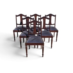 Set of 6 Imbuia Dining...